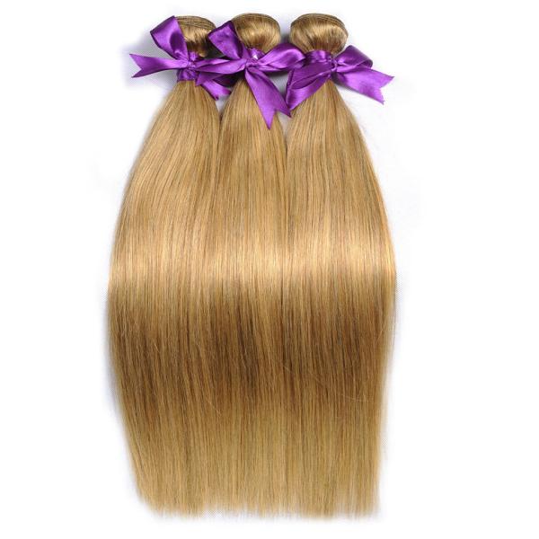 Extensão reta colorida do cabelo do Virgin da cor #27 de trama do Weave do cabelo de Ombre do brasileiro