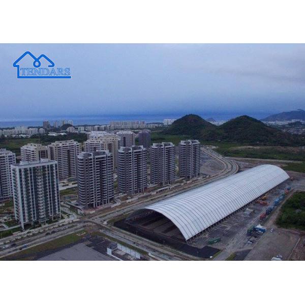 12x20m Sports Hall Tent Heavy Duty Aluminum High Peak UV-Resistant Fabric for Tennis Court