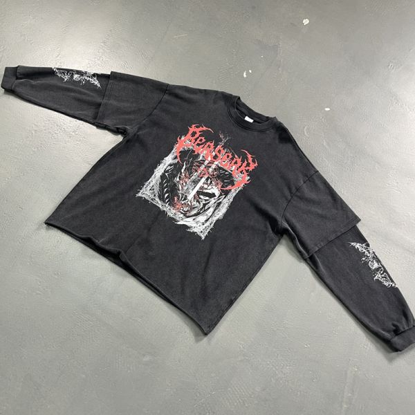 Comfortwash Loose Vintage Washed 100% Cotton Crewneck Pullover Hoodie Solid Pattern Autumn ODM Unisex Casual Windproof