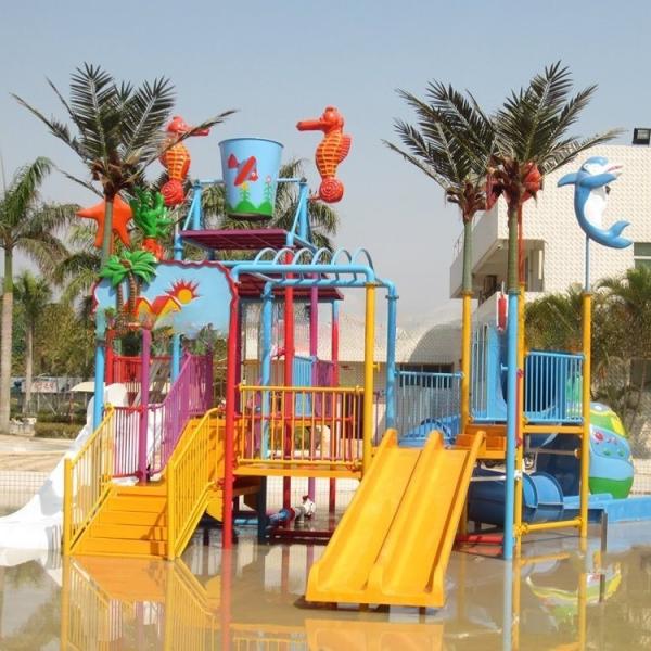Parque de juegos acuáticos al aire libre ecológico certificado ISO9001 Diseño colorido