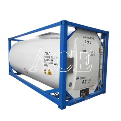 Stock 20 ft ISO Tank Container 26000 Liter with 4.0/6.0Mpa Pressure and 316L/SAN50028-7/WNr 1.4402/1.4404 Tank Material