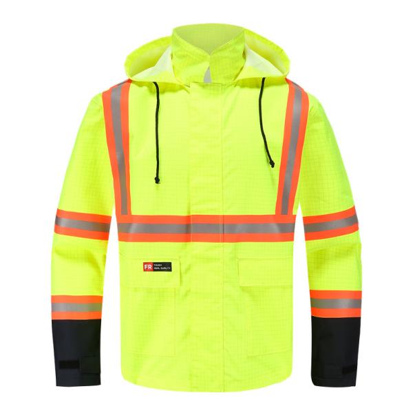 Куртка безопасности доказательства дождя HIVIS FR, рабочая одежда HIVIS FR жидко