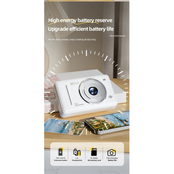 A1 Retro Design CCD Digital Dual Camera 50MP High-Definition
