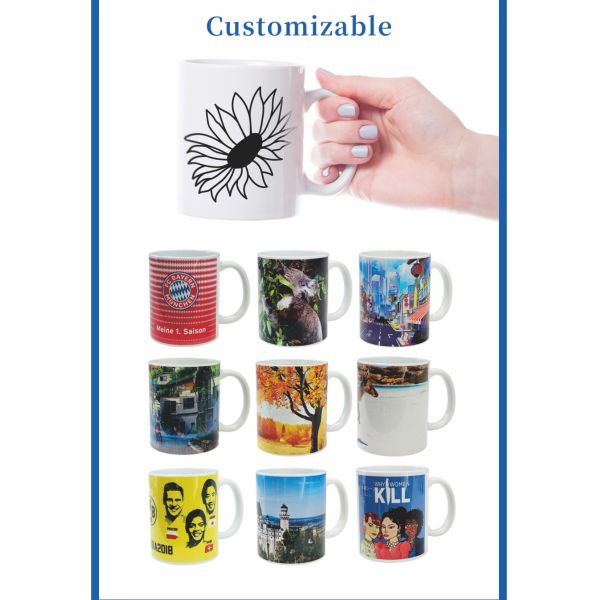 ZELOYAUT Wholesale 11oz/15oz Ceramic Coffee Tea Mugs Custom Sublimation Promotional Business Gifts Personalized Blank Mugs