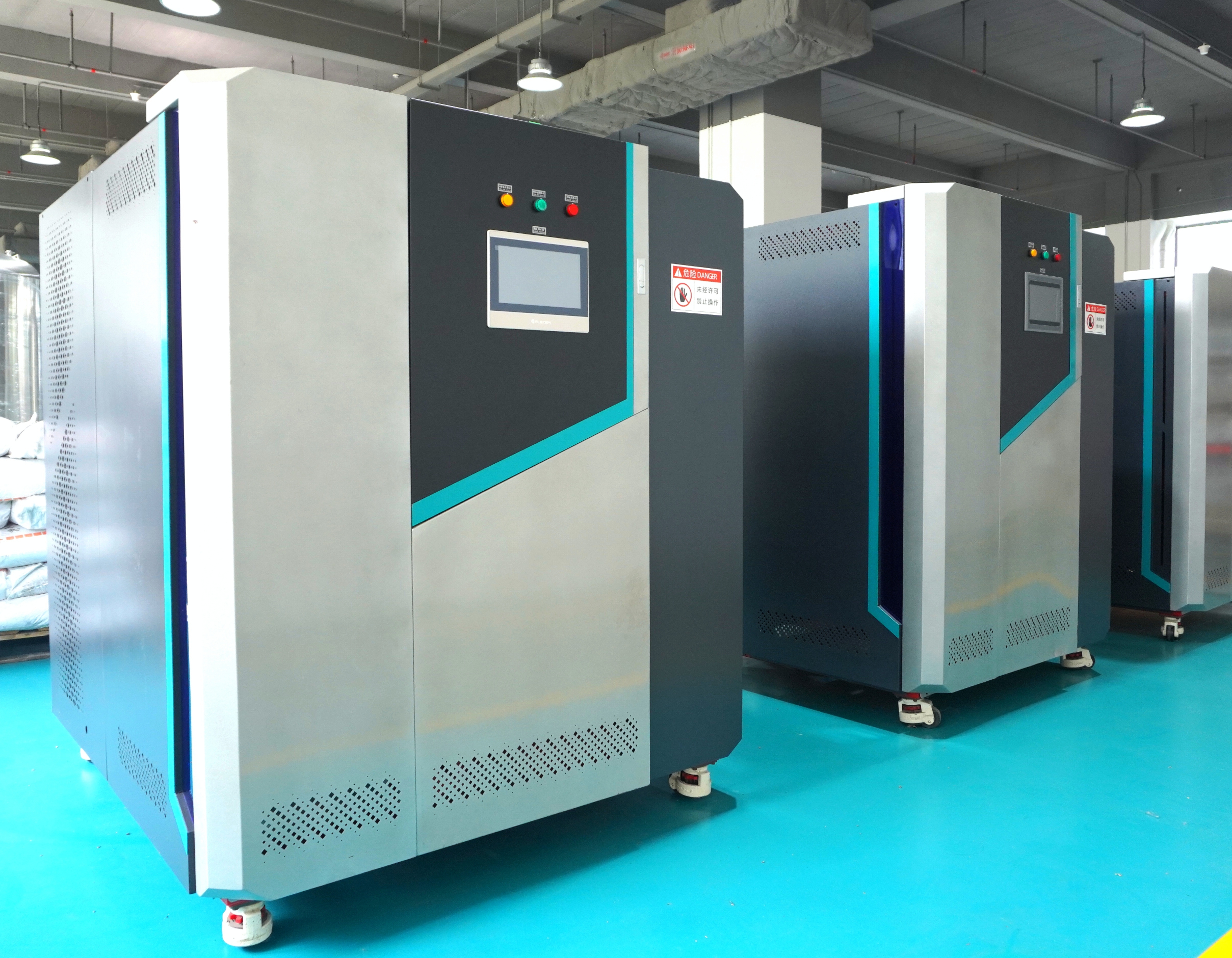 Electrochemical aquaculture wastewater treatment equipment. No chemicals are required, no solid waste is generated, and the electrodes do not scale or clog.