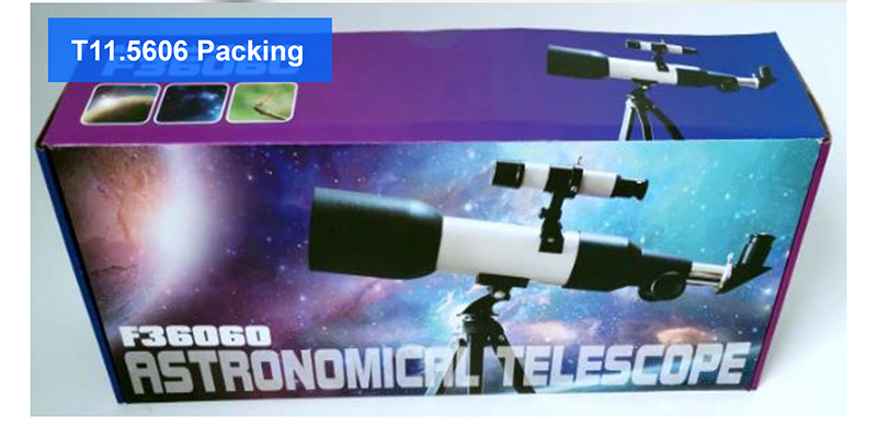 Телескоп D60 фокусного расстояния 360mm астрономический рефрагируя