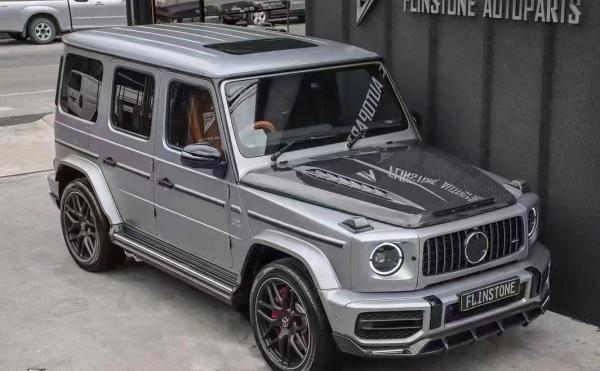 For Benz G-class W464 W463 G500 G550 G63 G350 Carbon Fiber Machine Cover  W464 W463 Upgrade Topcar Style Cover