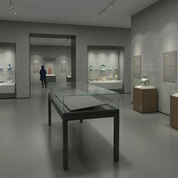 Moisture Resistant Table Glass Display Case For Historical Collections Storage