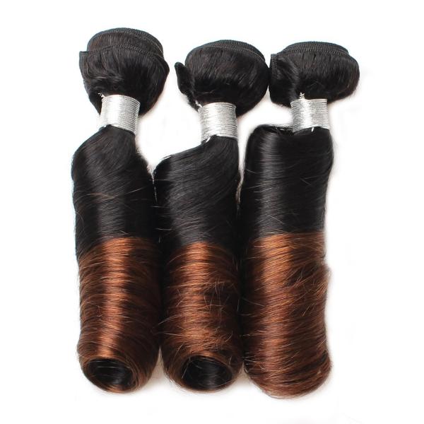 Funmi Hair Ombre Brazilian Hair Bundles Bouncy Curl Spring Curl 1B/4 Ombre Virgin Human Hair Weave