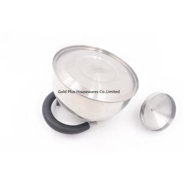 Natural Color 0.24cbm Stainless Steel Whistling Kettle Mirror Polishing