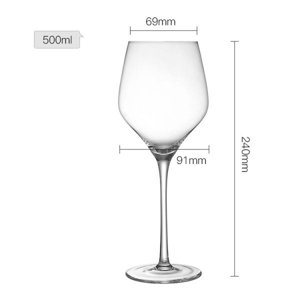 Cristal 16 Oz Ventosas de vino rojo Ventosas de vidrio rojo Bolas de boda