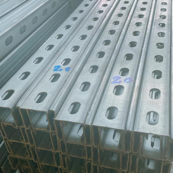 O canal de aço Unistrut do suporte do metal da construção laminou o GV de 41mm