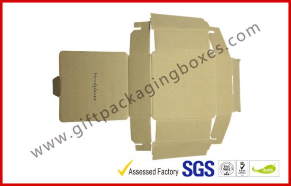 Small Corrugated Carton Box / Square Cardboard Mailing Boxes For Headphone Package