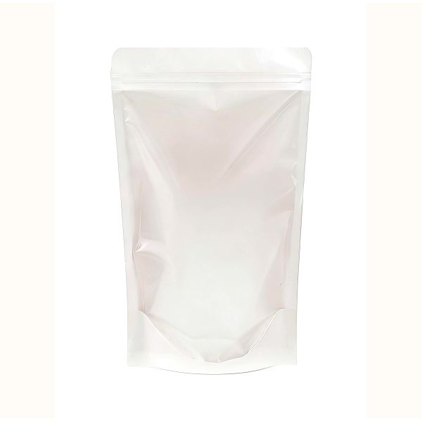 Customizable White Kraft Paper  Stand-up Pouches With Window For Food Packaging