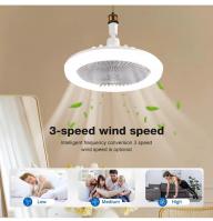Nouvel article Télécommande 3 vitesses de vent Culot E27 Ventilateurs de plafond LED 6 pouces Petits