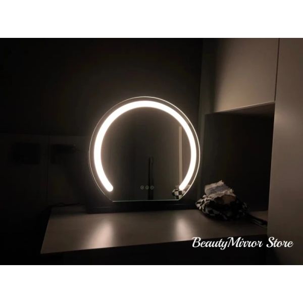 15X Magnification Smart Touch Dimmable 3 Modes 360° Rotation LED Round Makeup Vanity Mirror with Lights Mirror(WH-MR-79)