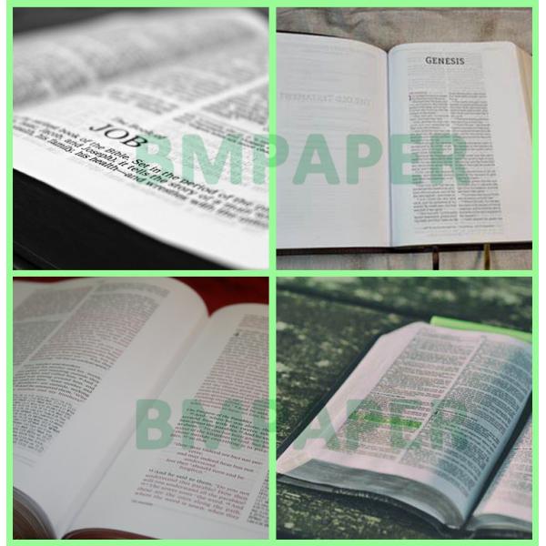 Papier biblique opaque de 39 grammes 45 grammes pour la prédication Léger 25 x 38 pouces