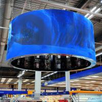 室内 柔軟性 円筒形 4K P2.5 LED コラム カスタム カーブド 広告 LED スクリーン LED 壁