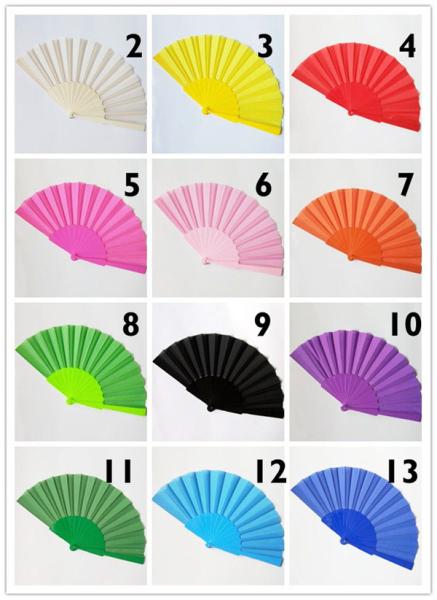 Japanese Small Plastic Foldable Hand Fans open 43cm For Wedding Favor