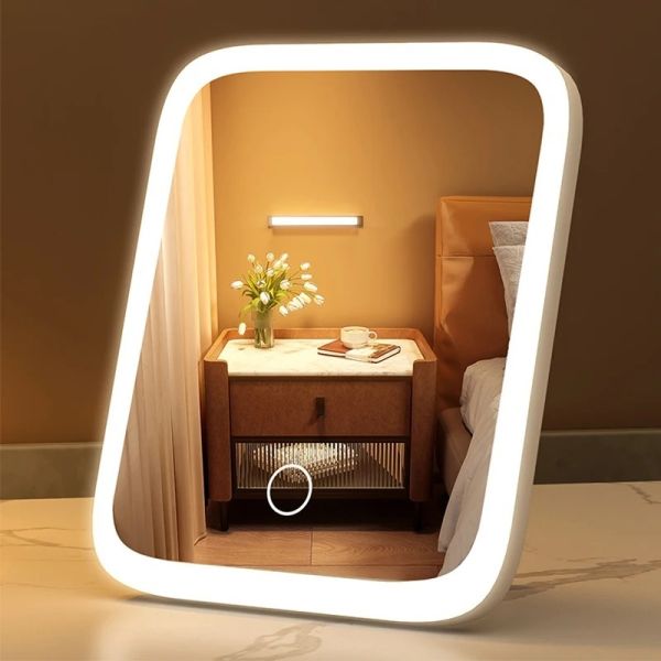 LED Desktop Fill Light Small Makeup Mirror With Light(WH-MR-109)
