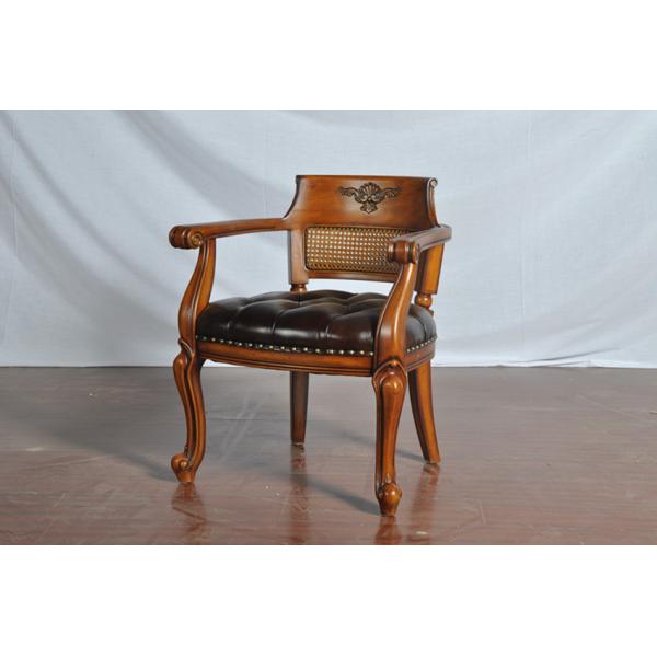 Restaurant Leather Pad Stackable Wood Dining Chairs Handmade Customized Design