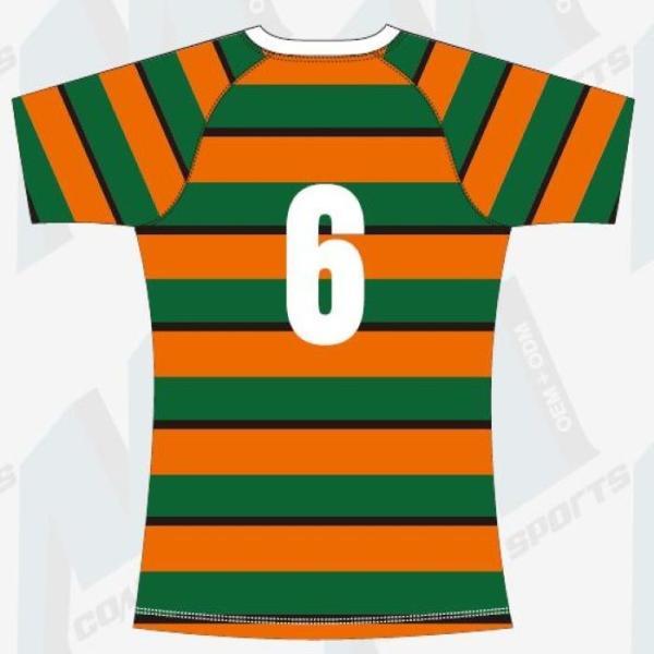 Adult Striped Rugby Polo Shirts Short Sleeve , 300gsm 4xl Rugby Shirts