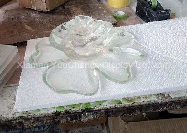 Hand Made Transparent Decoration Resin Flower Oversize Lotus Custom Design