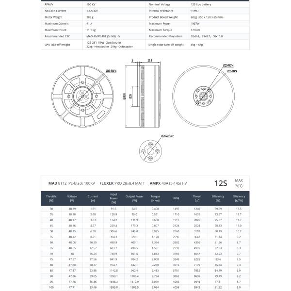 8112 IPE SILVER Brushless DC Motor