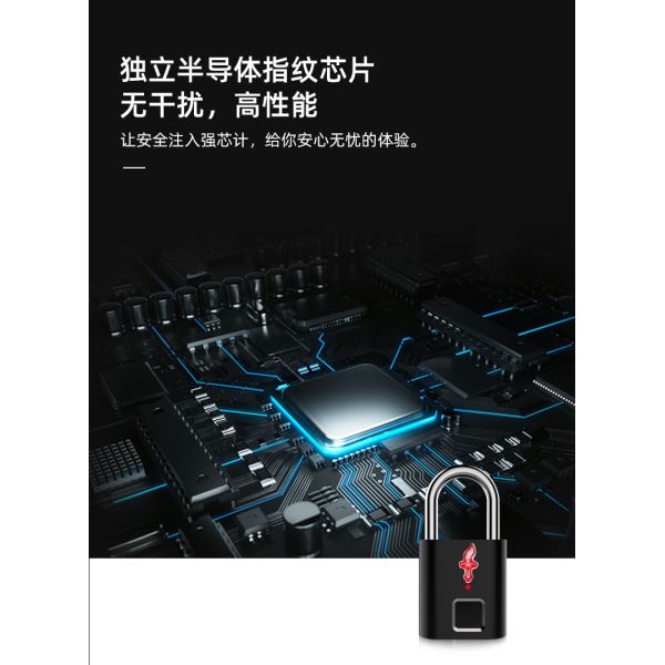Hot Selling Durable Biometric 10 Fingerprints TSA Smart Fingerprint Padlock Custom Luggage Security with Travel Luggage