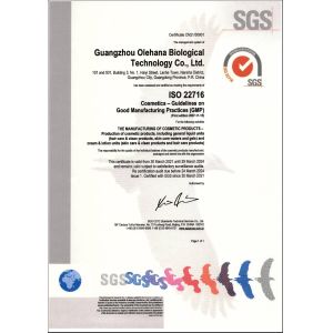 Guangzhou Olehana Biotechnology Co., Ltd. Certifications