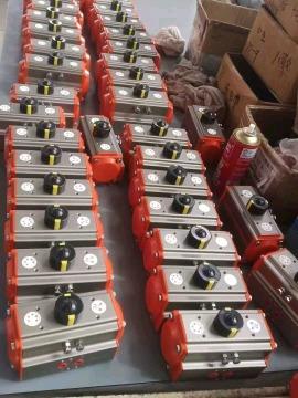 Silver Color Single Action 90 Degree Pneumatic Actuator Control Valve