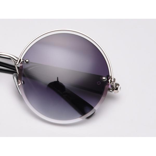 Cut Half Frame UV400 Hollow Round Polarized Sunglasses Female Ins Net Celebrity Street Fashion