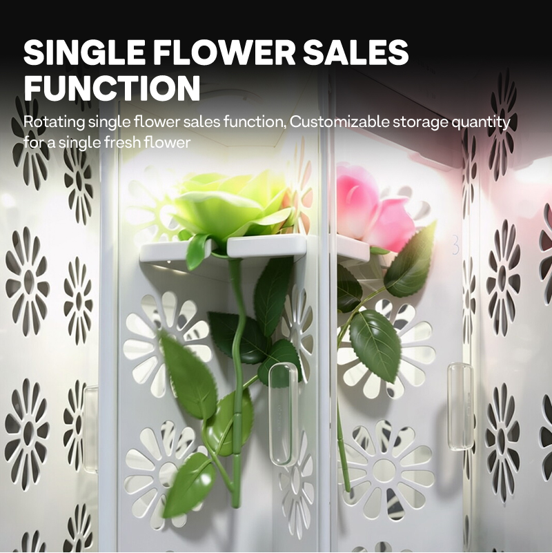 Haloo Smart Flower Vending Machine | 360 ° Rotating Display Air-Cooled Preservation System, Anti Fog Glass