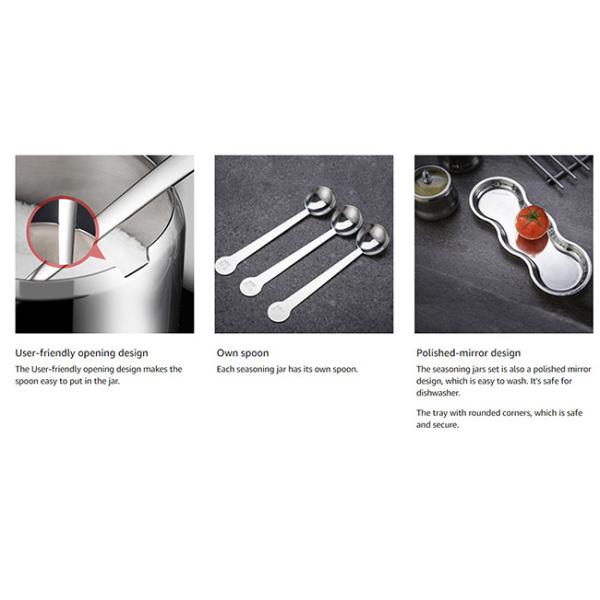 Приправляя набор банок опарников специи нержавеющей стали Condiment