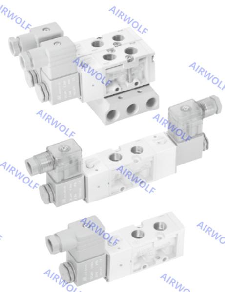 MVSC-260-4E1 MVSC-260-4E2 Pneumatic Solenoid Valves Mindman 5/2 Way  Aluminum DC24V AC220V AC110V DC12V