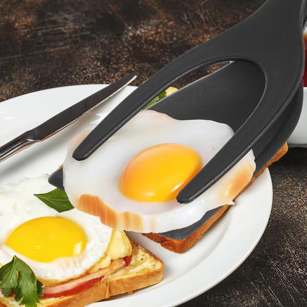 Fruit Vegetable Tools Type 2 In 1 Spatula Tong PPA Material Grip and Flip Egg Clip
