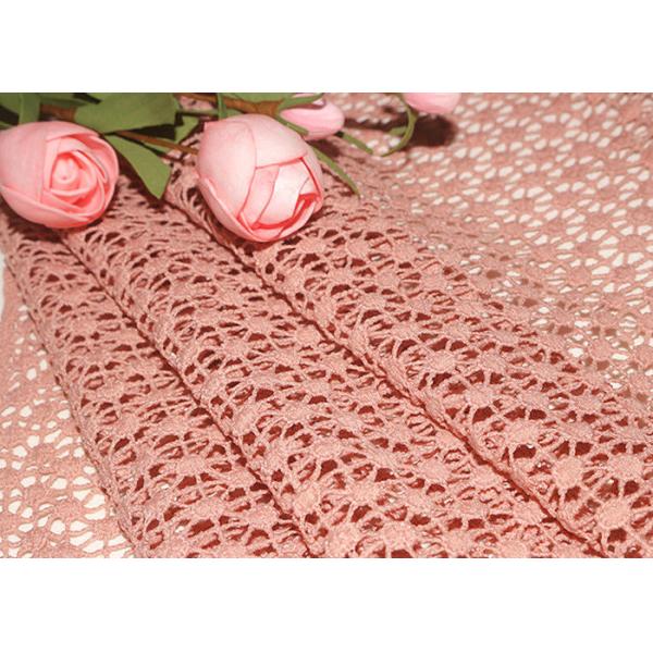 47 Inches Guipure French Venise Lace Fabric / Embroidered Dress Fabric By Azo Free
