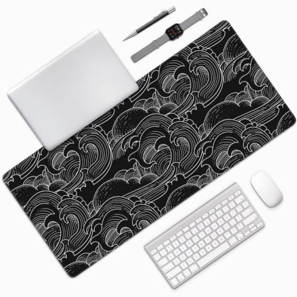 XYDAN Custom Extended Waterproof White Line Non-Slip Rubber Base Computer Gaming Mouse Pad