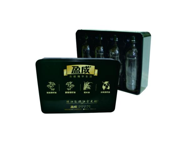 DADI Rectangular Square Packaging 2L Tinplate Metal Soybean Food Oil Can with Carry Handle