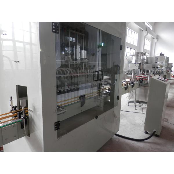 Automatic Linear Straight Bleach Thinner Bottle Filling Capping Labeling Packing Machine