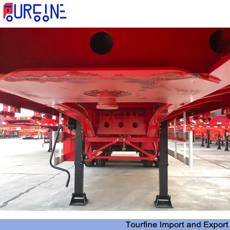 60 Ton Side Wall Semi Trailer 4 Axle for Container and General Cargo Transport