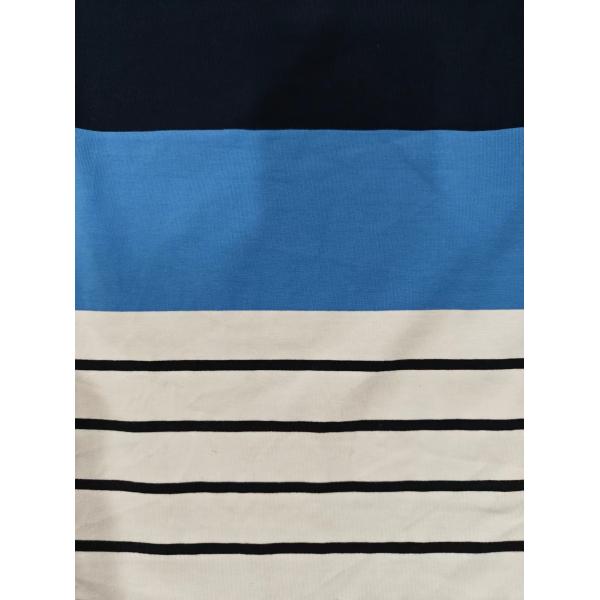 Tissu de matériau à rayures doux et confortable pour polo
