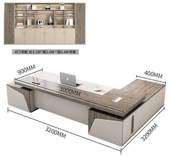 Simple Modern Atmospheric President Boss Executive Manager Office Desk And Chair Combination