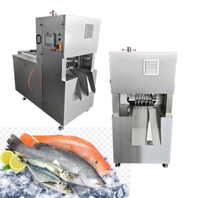 6-Blades Auto Vertical Bandsaw Machine Cutting Frozen Fish With Touch Screen Control