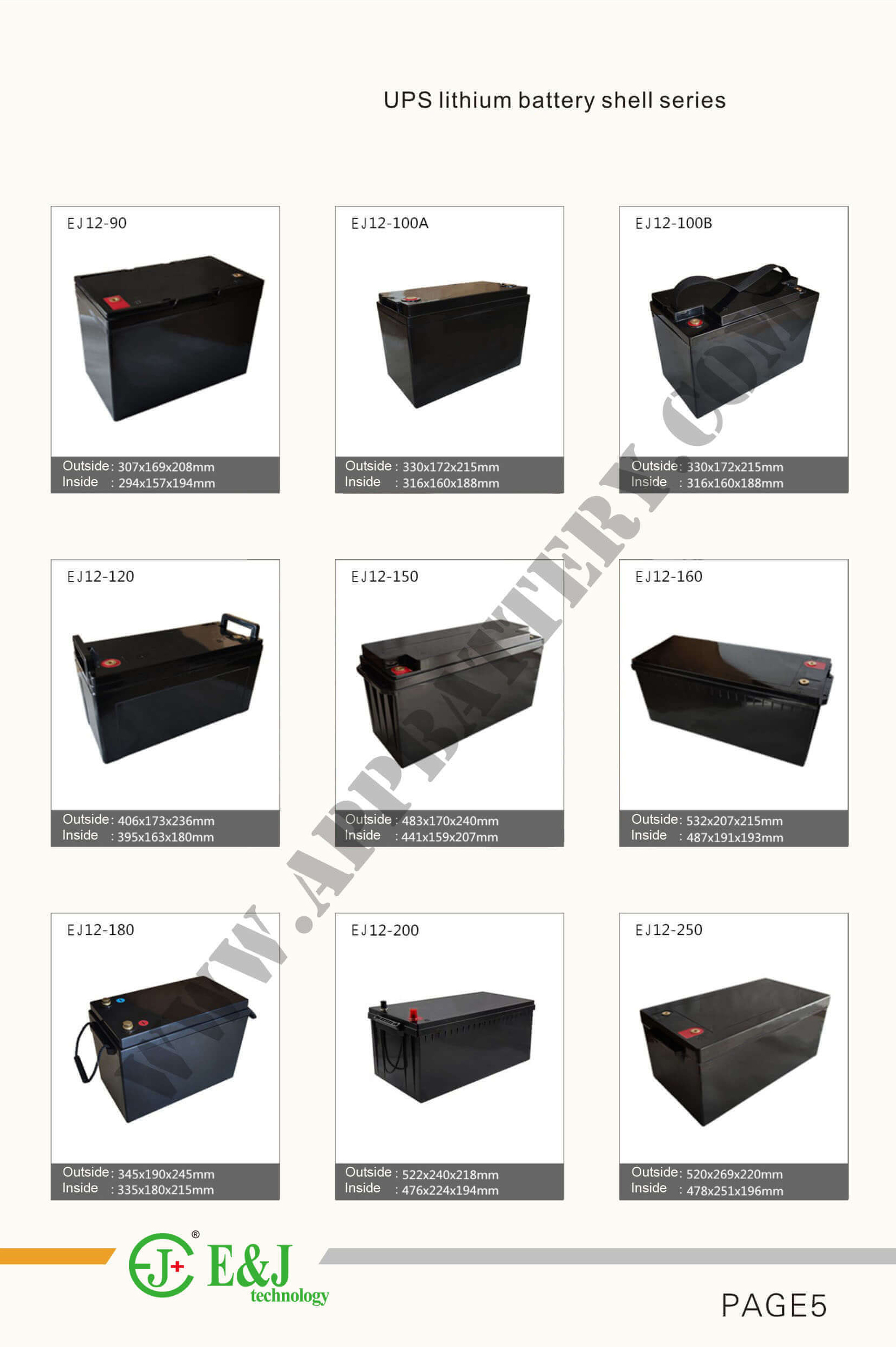ABS Plastic Empty Battery Box 12V 45Ah Drop In Replacement Lead Acid Battery Lithium Battery