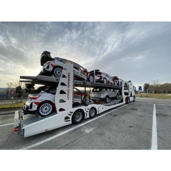 13600 mm+1300 mm de longueur 2550 mm de largeur Extension2 AXLE CAR CARRIER Semi-remorque
