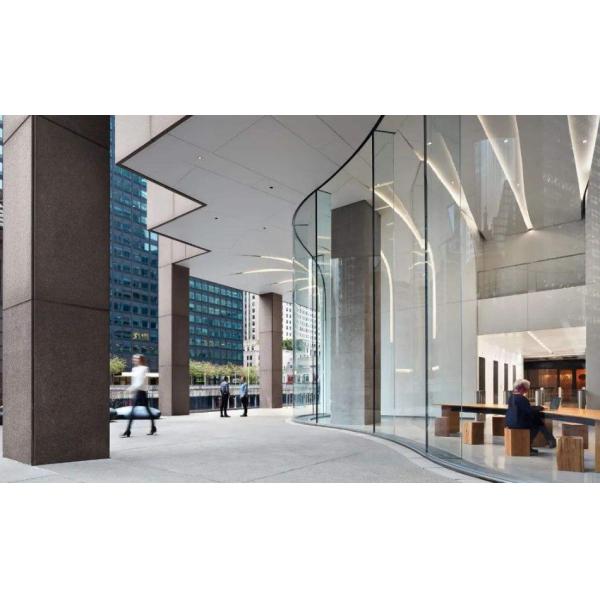 Curved Glass Balustrade Decorative Tempered Glass High Temperature 15mm Toughened Glass For Shopping Mall / Office Building