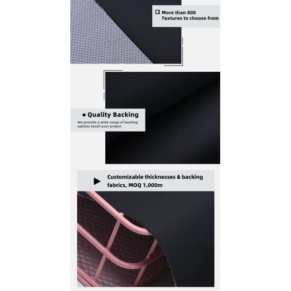 Hotsale PVC agujero de alfiler grano de piel artificial sintética silla de recorte automotriz sofá cama asiento de coche asiento de coche pie de coche tela de cuero falso