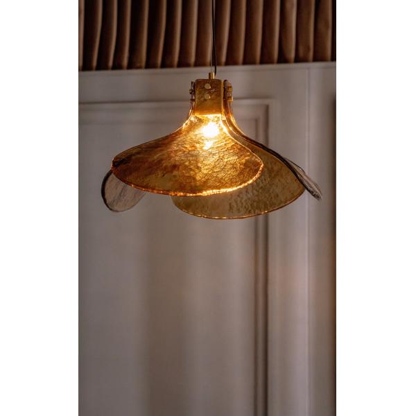 Vintage nordique Wabi Sabi Clover Lustre en verre Restaurant Café Chambre à coucher Pendant Light