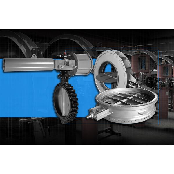 DN1500 Пневматический ВОК клапан бабочки DNV Газовый клапан для контроля точности для печати и упаковки промышленности